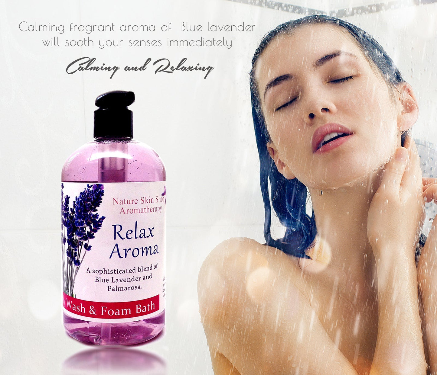 Aromatherapy Relax Lavender Shower Bath Gel-1