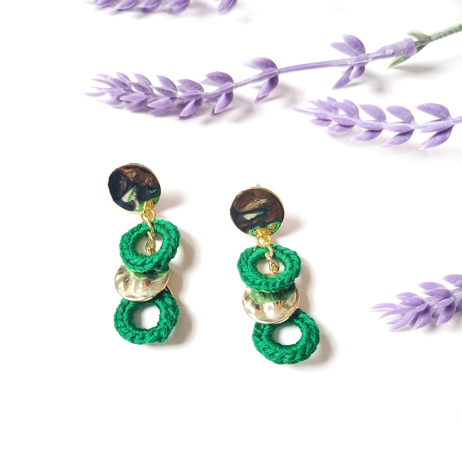 Petite Circle and Gold Earrings-0