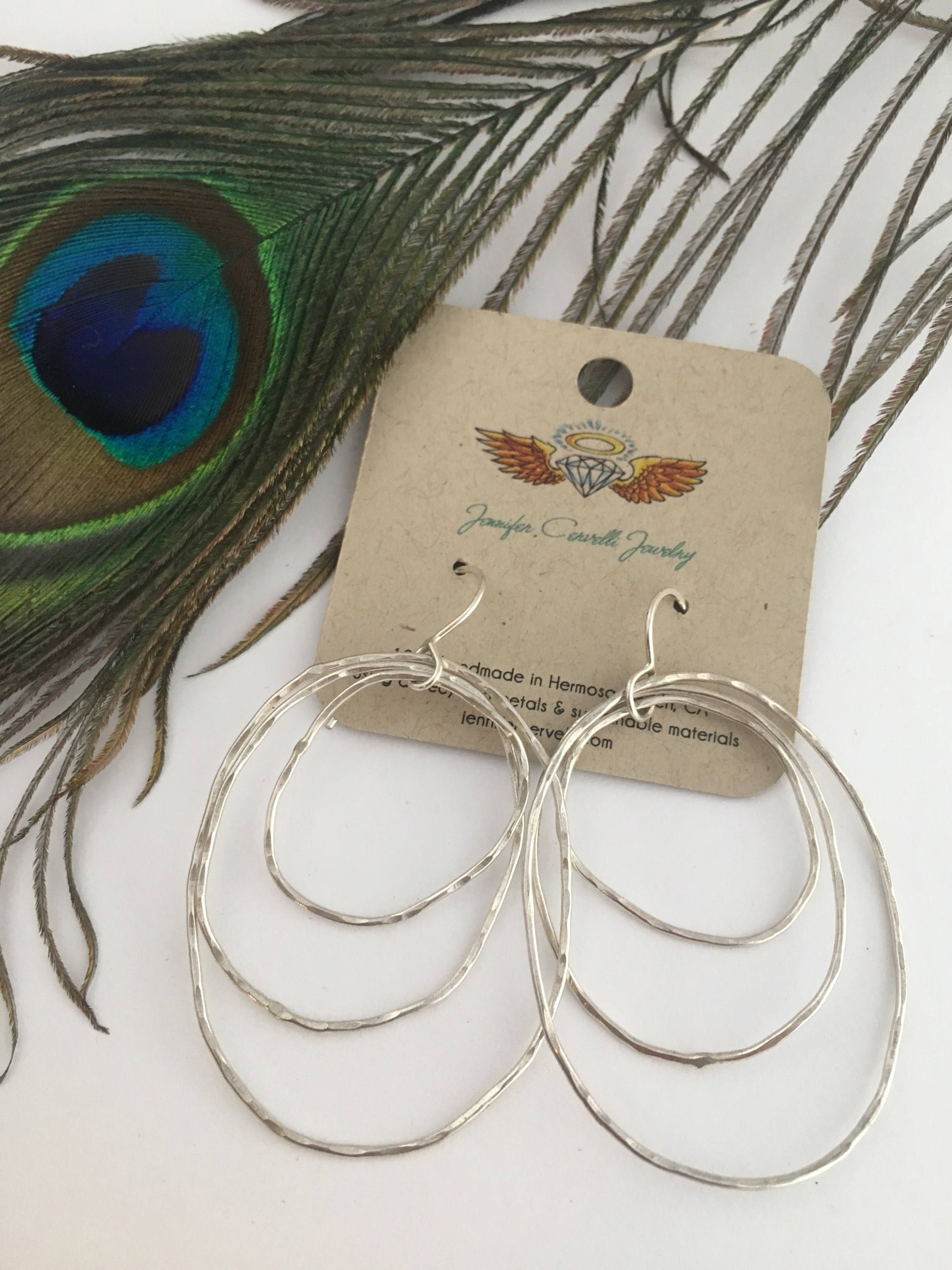 Peacock Feather Earrings-4